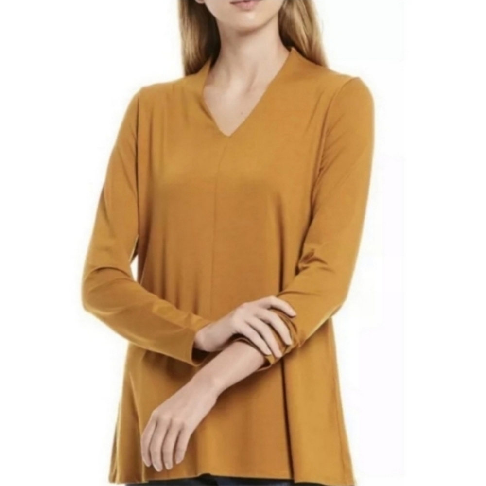 Eileen Fisher Gold Long Sleeve Top